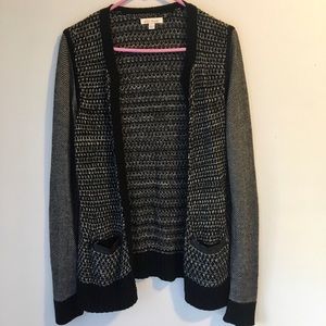 Ella Moss black, white, gray cardigan